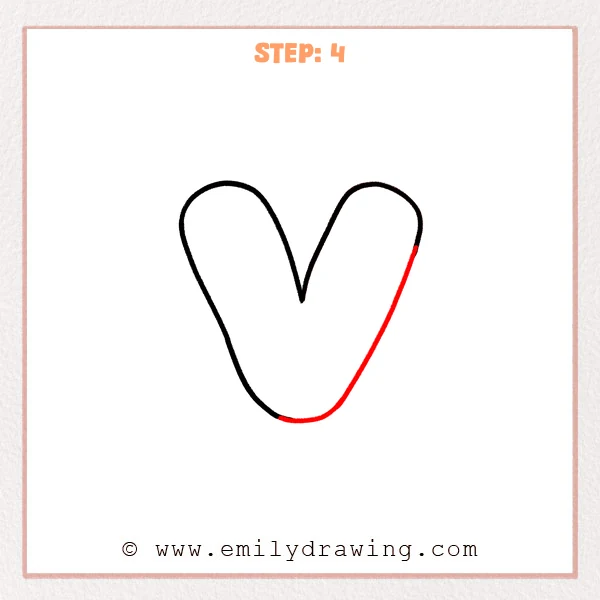 how to draw a bubble letter v - The lower curves connect into a rounded base, giving the bubble letter V a full, soft bottom.